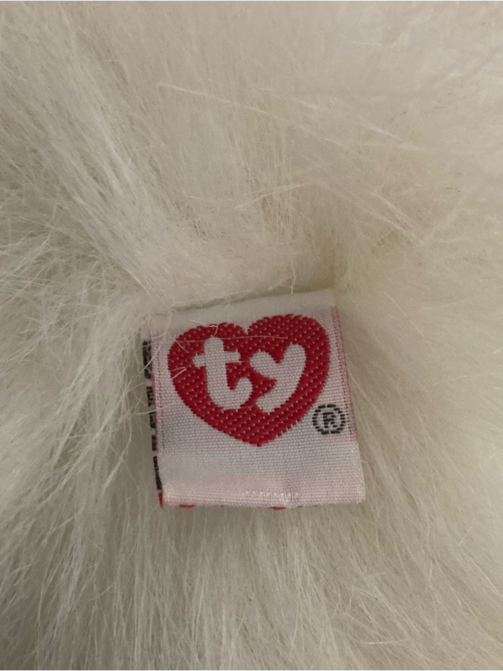Ty Classics Cashmere Plush Bunny with Lavender Ribbon - Picture 3 of 5